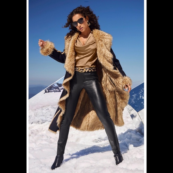 Donna Salyers Jackets & Blazers - DONNA SALYERS FABULOUS (FAUX) FURS Penny Lane Chocolate Brown Coat Sz XS